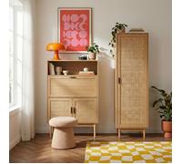 Secrétaire AMANA cannage rotin l90 cm - Bois