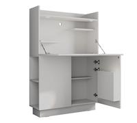 Secrétaire bureau Alena, 85x27cm, Blanc, Vicco 32502