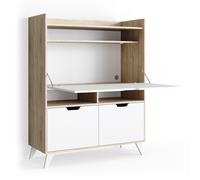 Vicco Secrétaire Bureau Berdi, Sonoma/Blanc, 110 x 45 cm