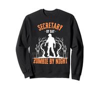Secrétaire de Jour Zombie de Nuit Funny Halloween Creepy Sweatshirt