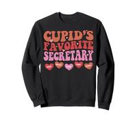 Secrétaire d'école préféré de Cupidon rétro Saint-Valentin Sweatshirt