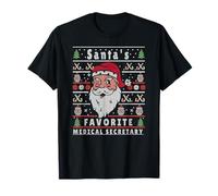 Secrétaire médical de Noël Moche du Père Noël T-Shirt