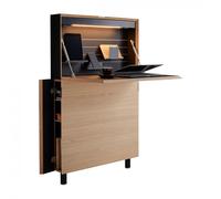Secrétaire murale avec bord de bouleaux Flatmate WxHxD 71.7x114x12.2cm