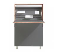 Secrétaire murale avec bord de bouleaux Flatmate WxHxD 71.7x114x12.2cm