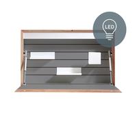 Secrétaire murale avec interrupteur à soft touch Flatbox WxHxD 71.7x43.1x12.2cm/black cable