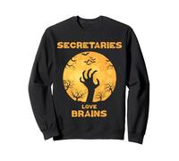 Secrétaires Love Brains Secrétaire d'halloween drôle Sweatshirt