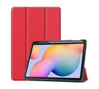 secretcipher for Samsung Galaxy Tab S6 Lite 10.4 2020 P610 / P615, Tablette Auto-Sleep/Beake Up Trifold Fold Cuir Support DE Point for Samsung Galaxy Tab S6 Lite 10.4 (Couleur : Rouge)