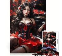 Secrets in Scarlet Puzzle de 1000 pièces pour Adultes Jeu de réflexion et de Loisirs créatifs Découpe Fine pour Les fêtes (50x75cm)
