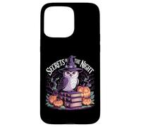 Secrets of The Night Sorcière Chouette Citrouille Halloween Gothique Coque pour iPhone 15 Pro Max