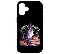 Secrets of The Night Sorcière Chouette Citrouille Halloween Gothique Coque pour iPhone 16