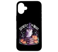 Secrets of The Night Sorcière Chouette Citrouille Halloween Gothique Coque pour iPhone 16 Plus