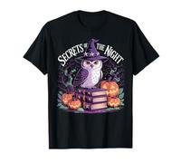 Secrets of The Night Sorcière Chouette Citrouille Halloween Gothique T-Shirt