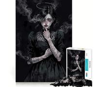 Secrets Silencieux︰ Portrait de l'Ange Noir Puzzle 1000 pièces pour Adultes Jeu de réflexion Intelligent Amusant et Silencieux Découpe précise Cadeau spécial 50x75cm