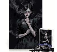 Secrets Silencieux︰ Portrait de l'Ange Noir Puzzle 1000 pièces pour Adultes Jeu de réflexion Intelligent Amusant et Silencieux Découpe précise Cadeau spécial 50x75cm
