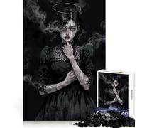 Secrets Silencieux︰ Portrait de l'ange Noir Puzzle de 1000 pièces pour Adolescents Jeu de logique Détente et lumière Découpe précise Cadeau Classique 38x26cm