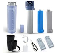 SECRETSBOX Glacière à insuline électrique de voyage, 4 stylos, mini réfrigérateur à insuline avec biogel, refroidisseur de médicaments USB maintient une température dynamique de 2 à 8 °C, bleu