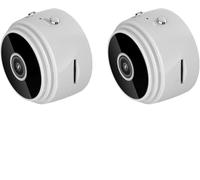 Secretscope Mini caméra de sécurité magnétique, Wi-Fi, caméra extérieure sans fil, avec fonction de vision nocturne pour la maison et le bureau, (blanc)