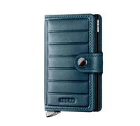 Secrid Collection Premium Miniwallet Emboss Lines 10 cm - Bleu sarcelle, bleu sarcelle