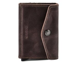 Secrid Enveloppe Porte-monnaie Protection RFID Cuir 10 cm brun
