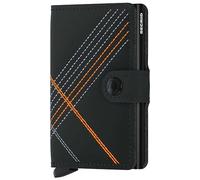 Secrid - Mini Portefeuille en Cuir Mat Stitch Linea pour Homme avec Protecteur de Carte RFID, Orange, Talla única, Moderne