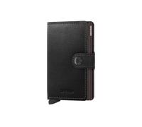 Secrid Mini Portefeuille pour Homme - Accessoire de Voyage - Porte-Cartes au Format enveloppe, Noir/Marron, 10,2 x 6,5 x 2,1 cm, Classique