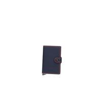 Secrid Mini Portefeuille Unisexe - Accessoire de Voyage - Porte-Cartes au Format enveloppe, Bleu Nuit et Orange, 65x102x21cm