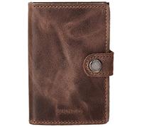 SECRID Miniwallet Chocolat - Portefeuille Anti-RFID sécurisé en Cuir