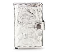 Secrid Miniwallet Crunch Porte-cartes de crédit RFID en cuir 6,5 cm couleur argent