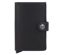 Secrid Miniwallet Étui pour cartes de crédit Protection RFID Cuir véritable 6.5 cm bleu