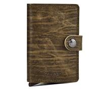Secrid Miniwallet Étui pour cartes de crédit Protection RFID Cuir véritable 6.5 cm olive