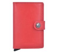 Secrid Miniwallet Étui pour cartes de crédit Protection RFID Cuir véritable 6.5 cm rouge