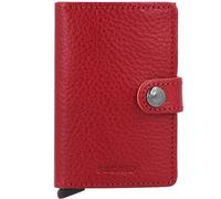 Secrid Miniwallet Vegetable Porte-cartes de crédit RFID en cuir 6,5 cm rouge