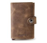 Secrid Miniwallet Vintage Porte-cartes de crédit Porte-monnaie RFID Cuir 6,5 cm brun