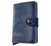 Secrid - Porte-Cartes Rigide en Cuir et Aluminium, Bleu