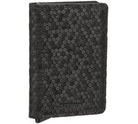 Secrid Portefeuille hexagonal fin unisexe pour adulte - Protection RFID, cuir noir, noir