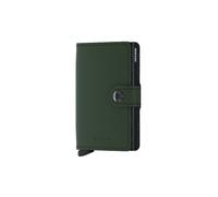 Secrid – Portefeuille Miniwallet en cuir mat anti-RFID Brique/Vert-Noir