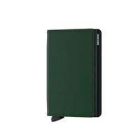 Secrid Porte-cartes Slimwallet Matte – Cuir RFID 6,5 cm Vert-Noir – Taille unique