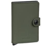 Secrid – Portefeuille Miniwallet en cuir mat anti-RFID Brique/Vert-Noir