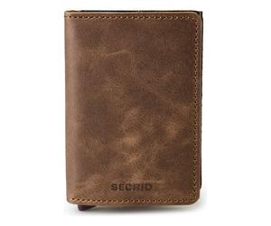 Secrid Slimwallet Étui pour cartes de crédit Protection RFID Cuir 6.5 cm brun