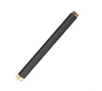 Section transversale carrée pour tube de douche en acier inoxydable, 30 cm de long avec raccords d'extrémité de 25 mm pour un débit d'eau stable (noir doré)