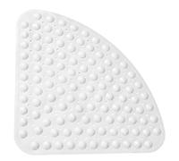 Sector Corner Tapis de Douche Quadrant Tapis de Bain Tapis Anti-bactérien Tapis de Baignoire antidérapant, 54x54CM, Blanc