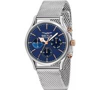 Sector No Limits - Chronographe Cadran Bleu Bracelet Maille Montre - Homme - Accessoires - Gris - Taille: ONE Size
