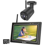 SecuFirst Kit de caméra de Surveillance extérieure avec Moniteur intérieur