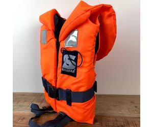 Secumar Gilet de Sauvetage pour Enfants 20-30 kg, Universel, Orange, Flottabilité 40 N, Réfléchissant, Signalisation, Ajustement, Sangle Réglable, Polyester, Foam, Enfants, Unisex