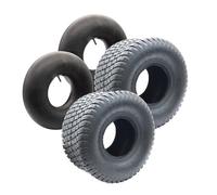 SECURA 2x Pneus + 2 Chambres à air 18x9.50-8 valve droite pour tondeuse autoportée