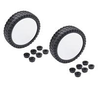 SECURA 2x Rasenmäherrad Rad kompatibel mit Rasenmäher Mäher 180mm | passend Radbolzen: 8mm 10mm 12mm 12,7mm