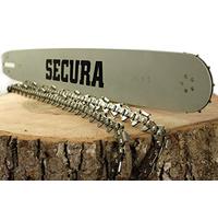 SECURA 2x Sägekette + Schwert 35cm 3/8 52 TG 1,1 mm kompatibel mit Bosch, kompatibel mit Einhell, kompatibel mit Husqvarna Motorsägen