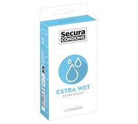 Secura Extra Wet 12pcs Box Préservatifs Transparent 18 cm