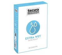 Secura Extra Wet 48pcs Box Préservatifs Transparent 18 cm