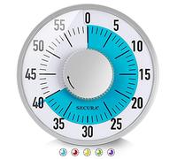 Secura Minuteur visuel de 60 minutes de 15,2 cm pour l'enseignement, la réunion, la cuisine, le travail - Minuterie avec support magnétique (bleu)